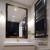 Lustro Attika Gold - w czarno-złotej ramie glamour w łazience. GieraDesign