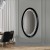 Duże lustro owalne Glamour czarne ze srebrną mozaiką. GieraDesign