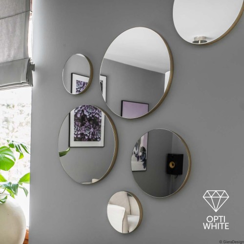 Zestaw trzech okrągłych luster Trio / 3 kolory. GieraDesign