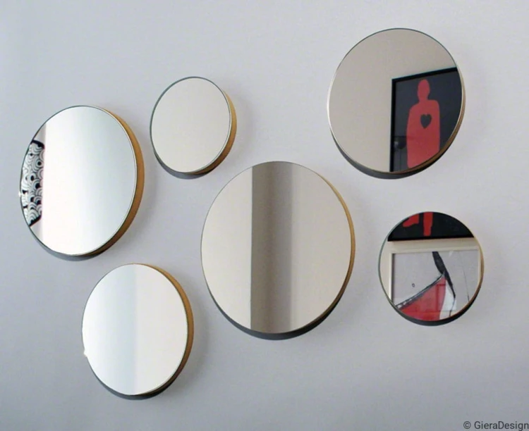 Zestaw okrągłych luster Trio / 3 kolory. GieraDesign