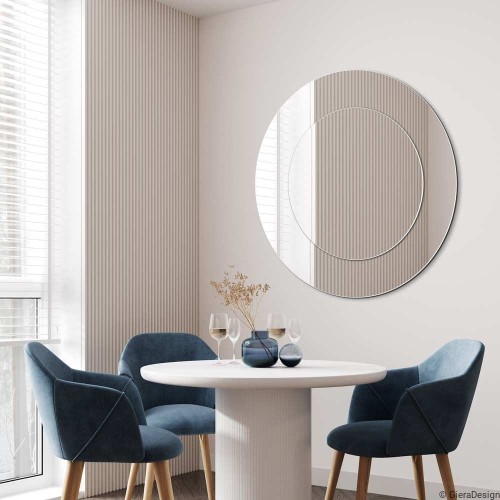 Lustro Modern Line  Opti White nowoczesne okrągłe od GieraDesign
