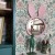 Lustro Bunny różowe do pokoju dziecięcego króliczek zawieszony nad biurkiem GieraDesign