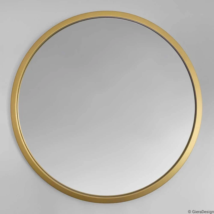 Lustro okrągłe w złotej ramie Scandi. GieraDesign