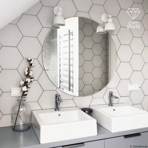 Lustro okrągłe super białe. GieraDesign