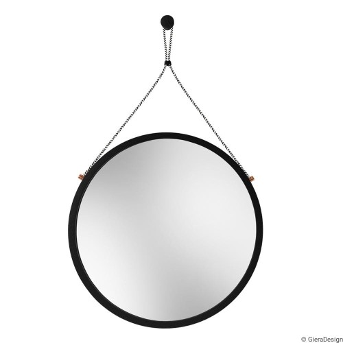Lustro Scandi  Power Chevron - wiszące czarne. GieraDesign