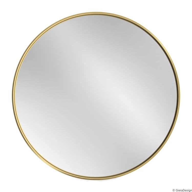 Lustro złote okrągłe do łazienki Scandi Slim, Giera Design
