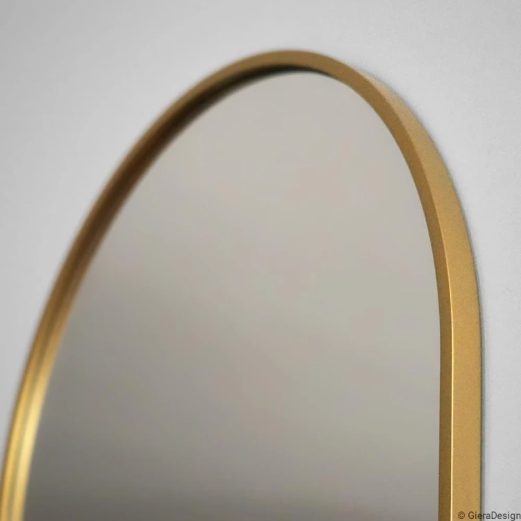 Lustro Ambient Slim rama złota- zbliżenie. GieraDesign