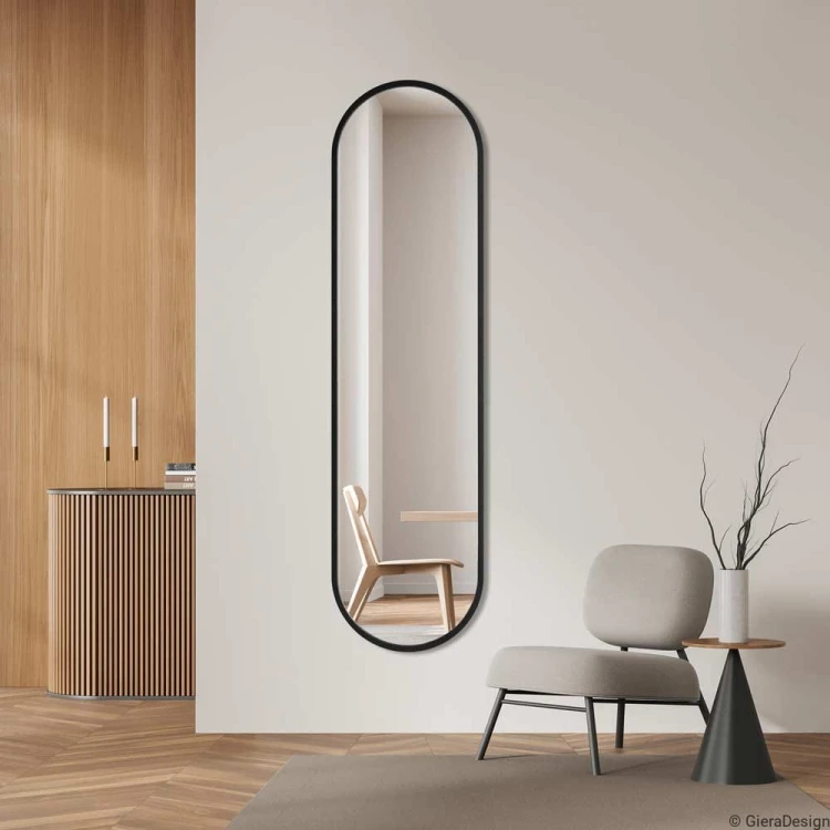 Lustro Ambient - czarne,  nowoczesne do przedpokoju. GieraDesign