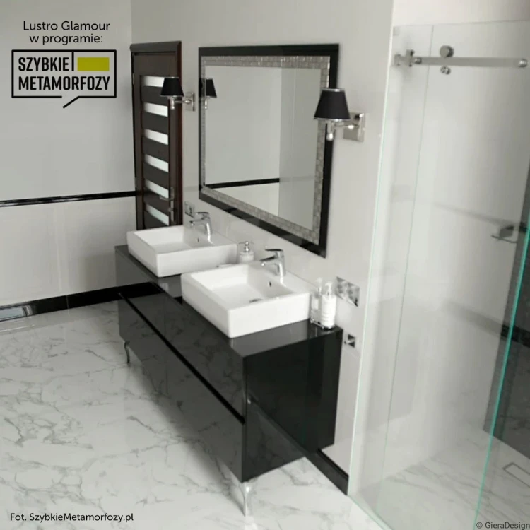 Lustro Glamour SQ w programie internetowym szybkiemetamorfozy.pl - Gieradesign