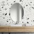 Lustro łazienkowe elipsa Opti White. GieraDesign