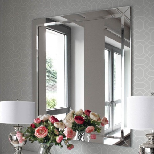 Lustro Satis z ramą lustrzaną fazowane - GieraDesign