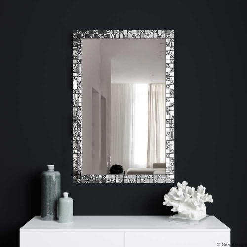 Lustro prostokątne Aurea SQ Slim srebrne. GieraDesign