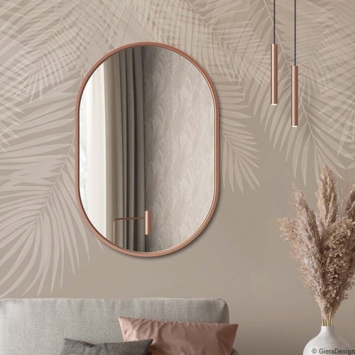 Lustro Ambient miedź – owalne do łazienki. GieraDesign