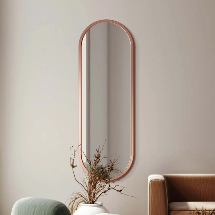 Lustro Ambient miedź - duże do przedpokoju. GieraDesign