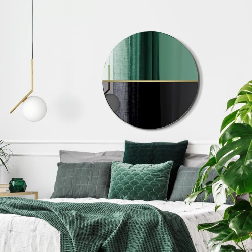 Lustro Demi czarno-zielone. GieraDesign