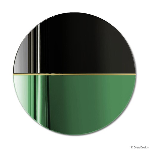 Lustro Demi czarno-zielone. GieraDesign