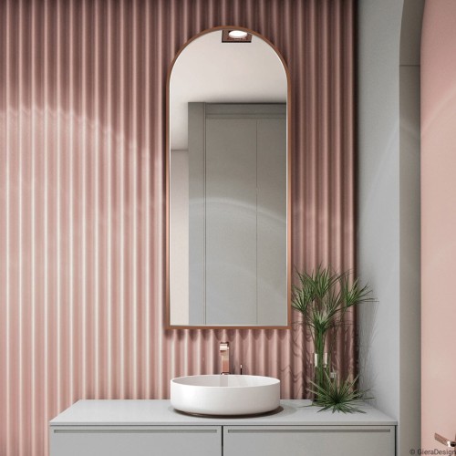 Lustro Portal - miedziane z łukiem.  GieraDesign