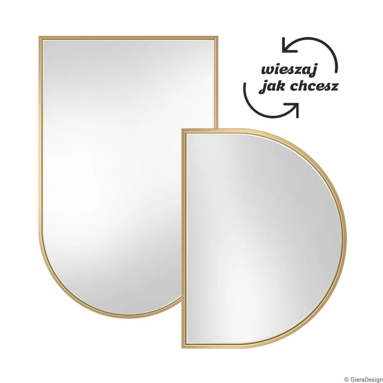 Lustro Portal -złoty łuk do łazienki. GieraDesign