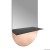 Zbliżenie na lustro Novi miedziane z metalową półką. GieraDesign