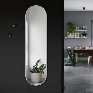 Lustro Ambient Slim – białe, owalne do korytarza