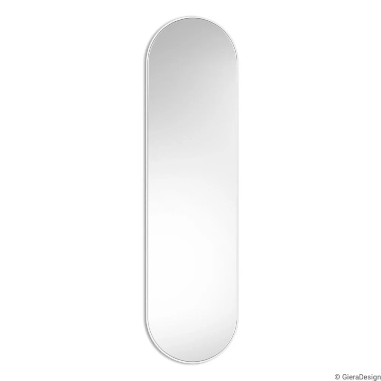 Lustro Ambient Slim białe owalne do korytarza, GieraDesign
