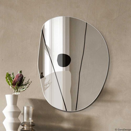 Lustro Plama No. 2 Lea z malowanym wzorem od GieraDesign