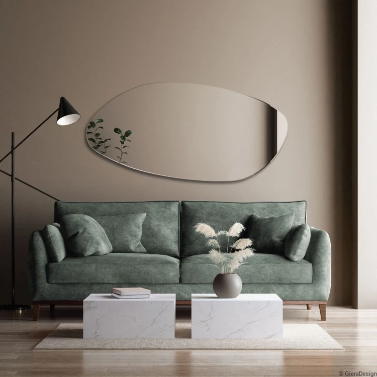 Lustro Roco Elong - podłużne, o nieregularnym obłym kształcie. GieraDesign