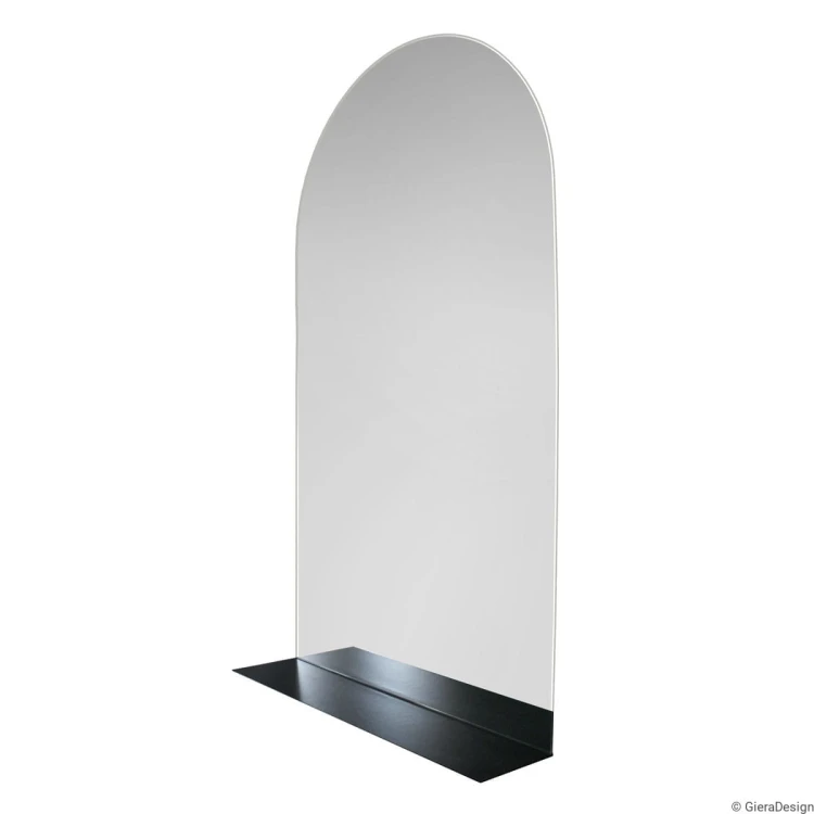 Arco - lustro zwieńczone łukiem, z metalową półką, GieraDesign