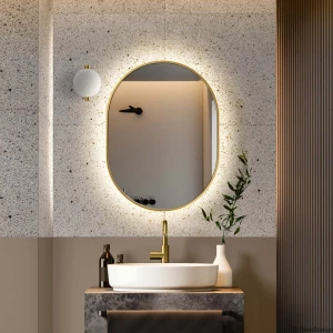 Lustro Ambient Slim – złote podświetlane