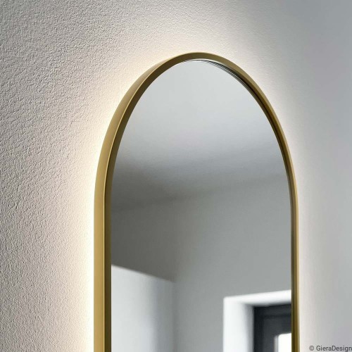 Lustro Ambient Slim – złote podświetlane. GieraDesign