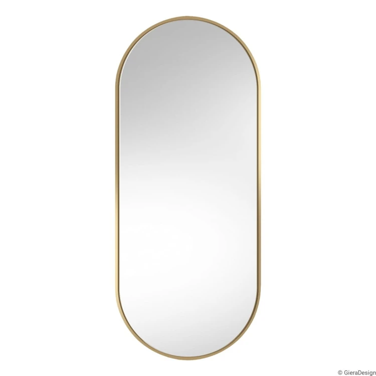 Lustro Ambient Slim złote podświetlane na białym tle  — GieraDesign