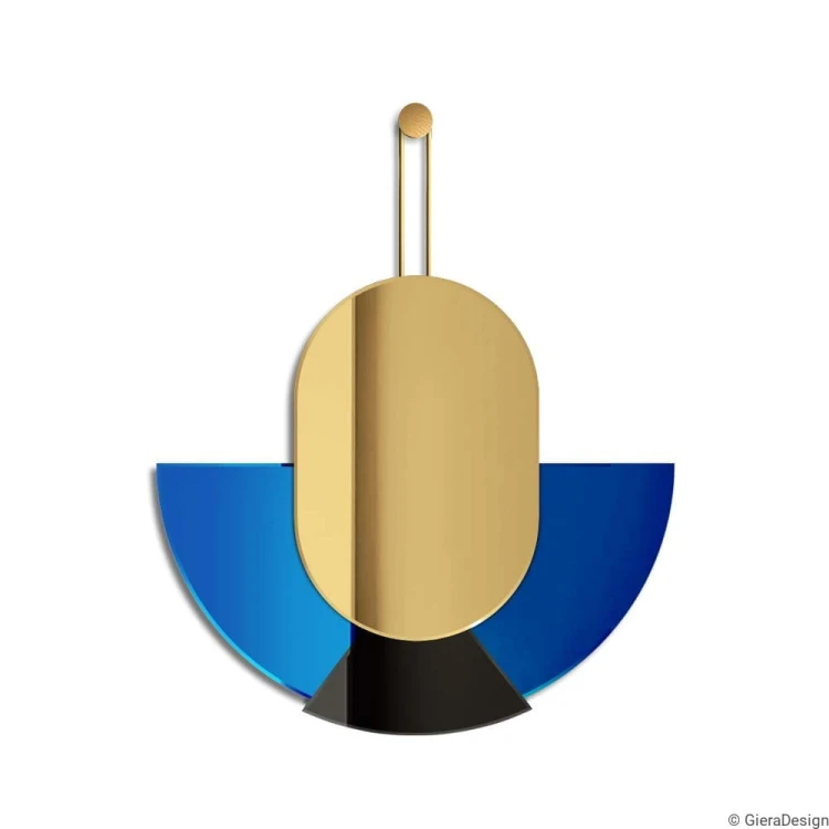 Lustro dekoracyjne Sign Avi złoto-niebieskie. GieraDesign