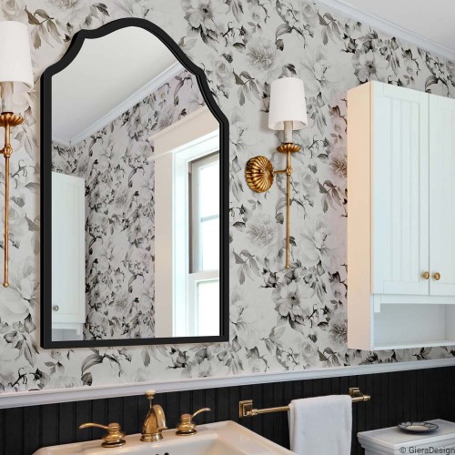 Lustro Grand Porto czarne ponadczasowe rama w stylu vintage. GieraDesign