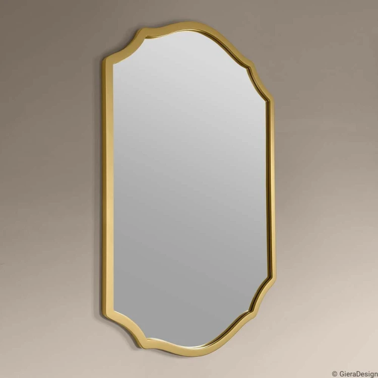 Lustro w stylowej złotej ramie Grand Amis od GieraDesign.