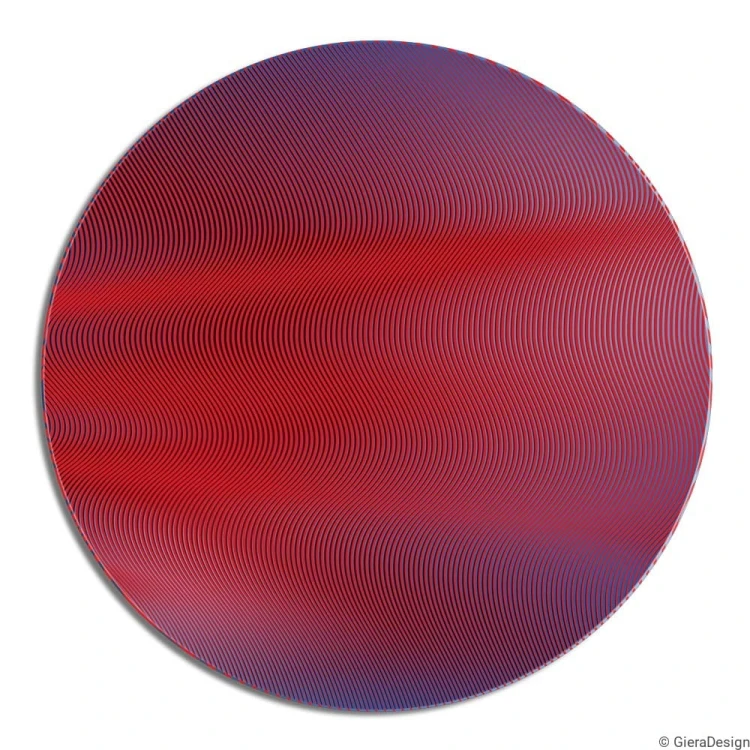 Lustro Mars o średnicy 100 cm na białym tle. GieraDesign &amp; Szpunar