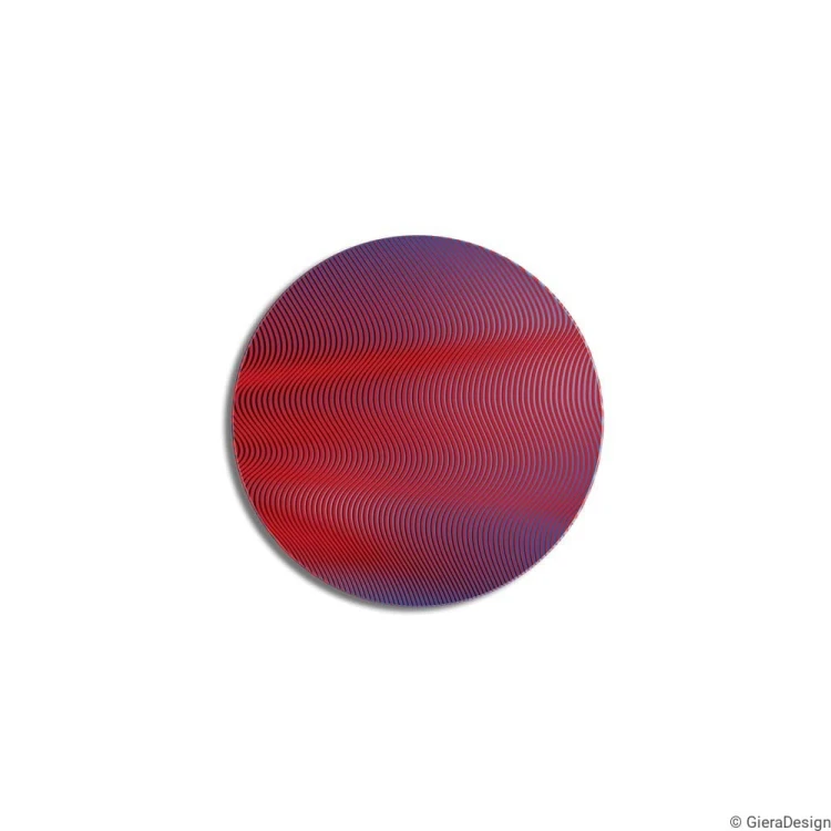 Lustro Mars o średnicy 50 cm na białym tle. GieraDesign &amp; Szpunar Studio