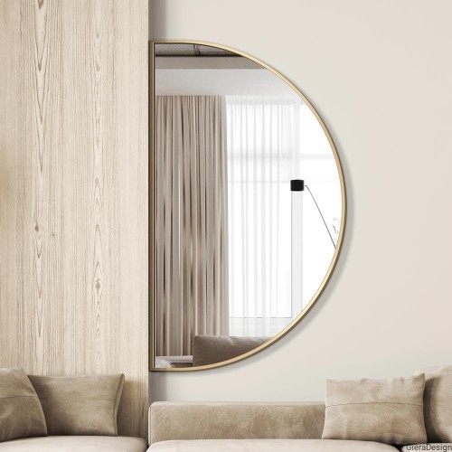 Lustro Portal Wide - półokrągłe złote. GieraDesign