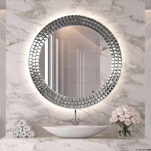 Lustro Aurora Silver podświetlane. GieraDesign