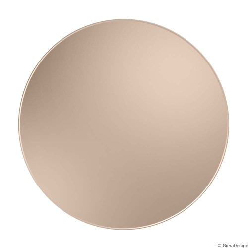 Lustro okrągłe brązowe. GieraDesign