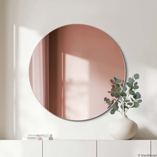Lustro okrągłe miedziane. GieraDesign