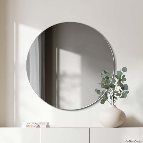 Lustro okrągłe grafitowe. GieraDesign