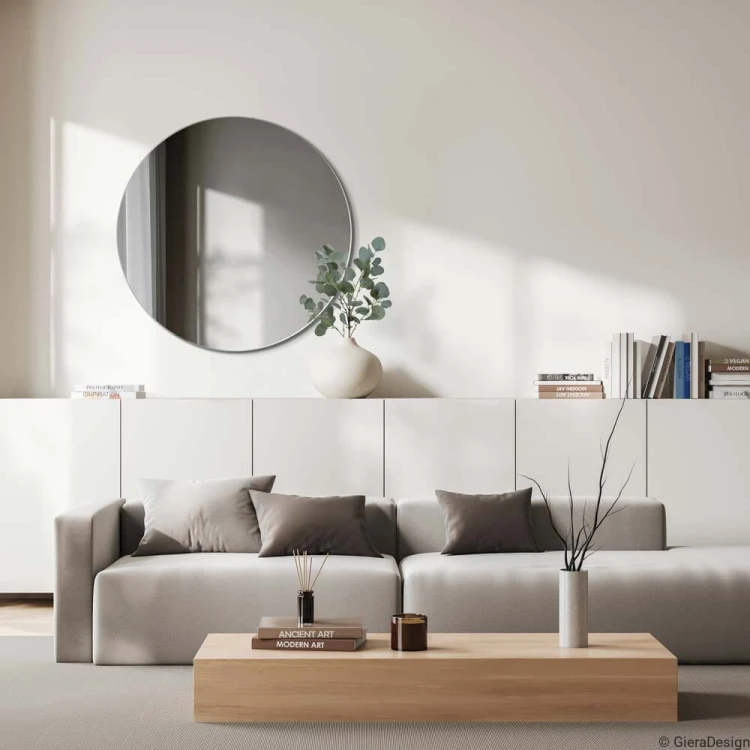 Lustro okrągłe grafitowe. GieraDesign