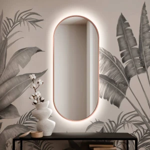 Lustro Ambient Slim – miedziane podświetlane