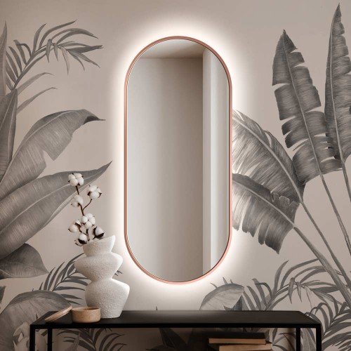 Lustro Ambient Slim - miedziane podświetlane GieraDesign