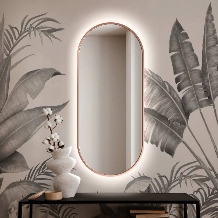 Lustro Ambient Slim - miedziane podświetlane GieraDesign
