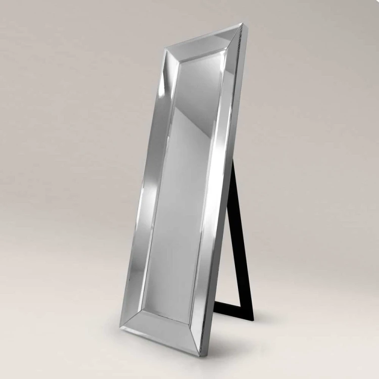 Lustro stojące Cristal 3D - z lustrzaną ramą. GieraDesign