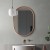 Lustro Ambient miedź – owalne do łazienki. GieraDesign