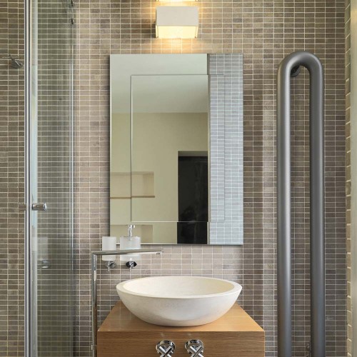 Lustro Modern SQ R10 nowoczesne do łazienki lustro w aranżacji nad umywalką od GieraDesign