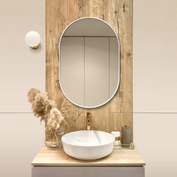 Lustro Ambient Slim - w białej ramie. GieraDesign