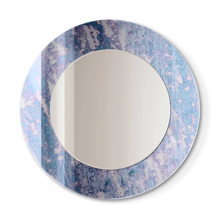 Lustro w postarzanej ramie Modern Line Antique - okrągłe lustro, rama z lustra postarzanego - GieraDesign